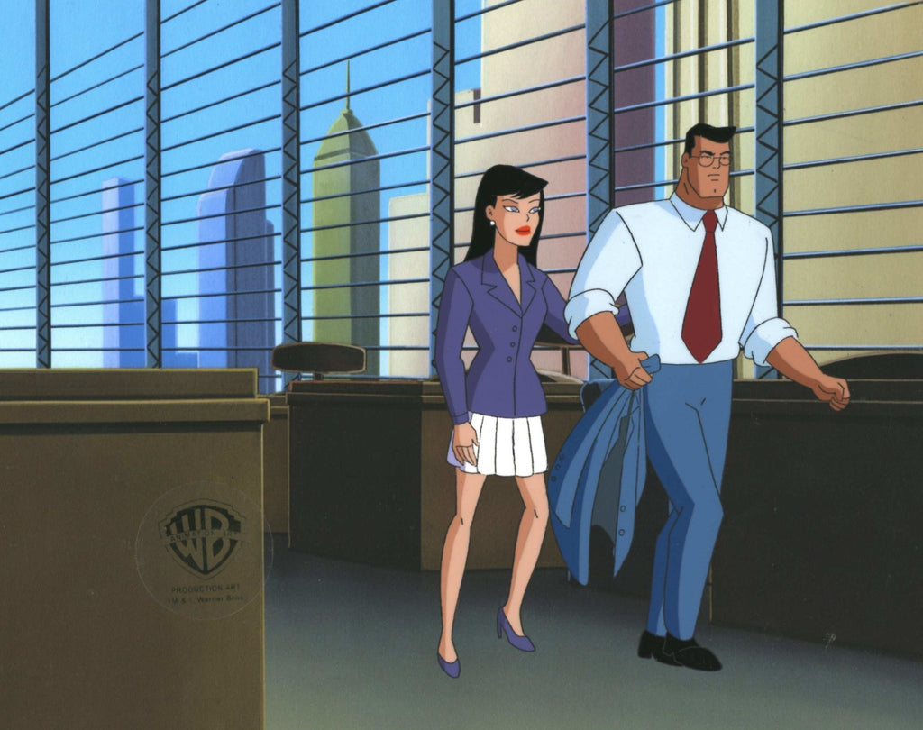 Superman the Animated Series Original Production Cel: Clark Kent and Lois Lane - Choice Fine Art
