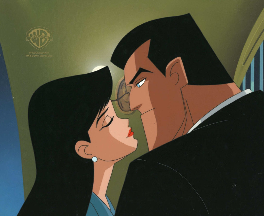 Superman the Animated Series Original Production Cel on Original Background: Bruce Wayne and Lois Lane - Choice Fine Art
