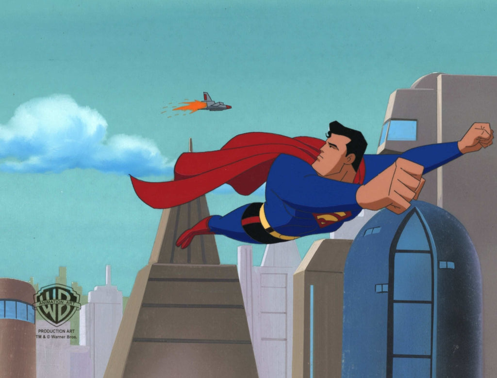 Superman the Animated Series Original Production Cel on Original Background: Superman - Choice Fine Art
