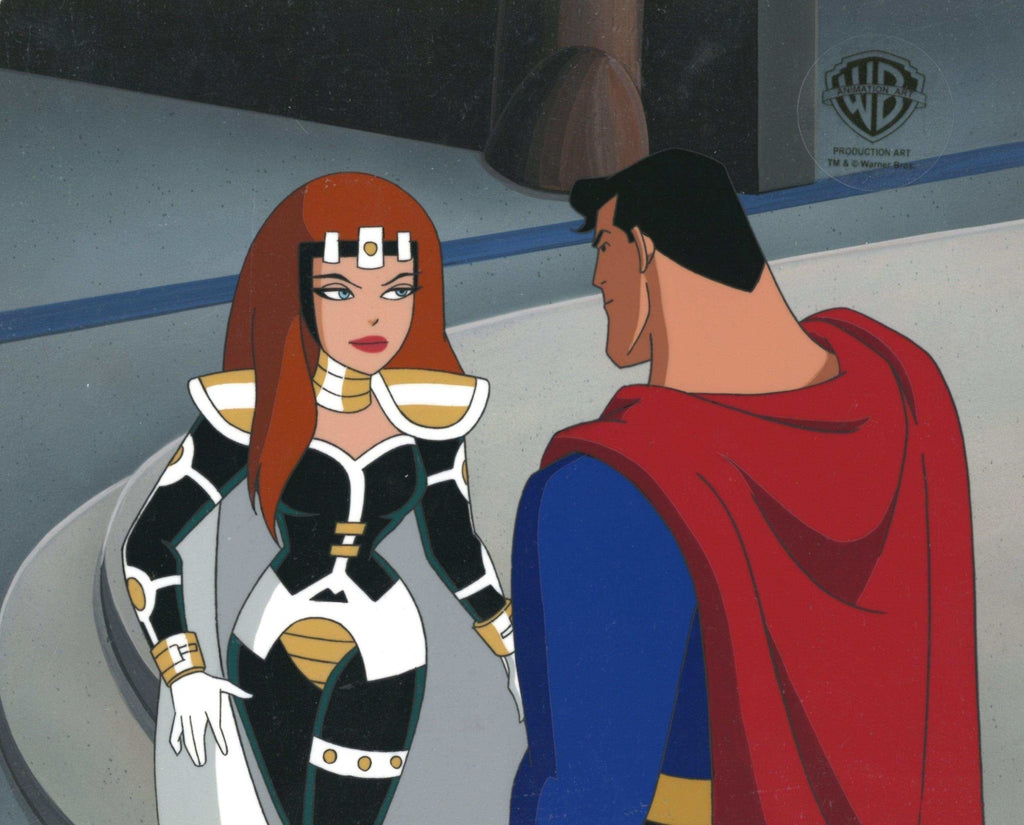 Superman the Animated Series Original Production Cel on Original Background: Superman and Maxima - Choice Fine Art