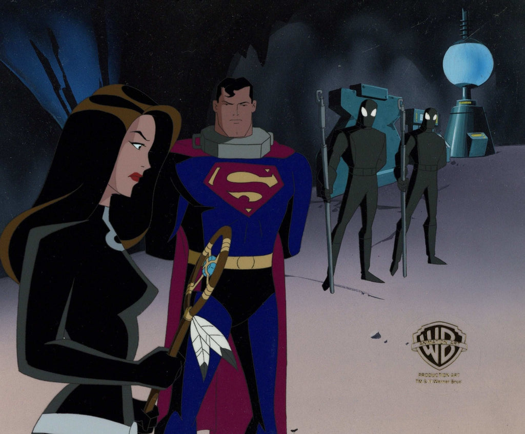 Superman the Animated Series Original Production Cel on Original Background: Superman and Talia - Choice Fine Art
