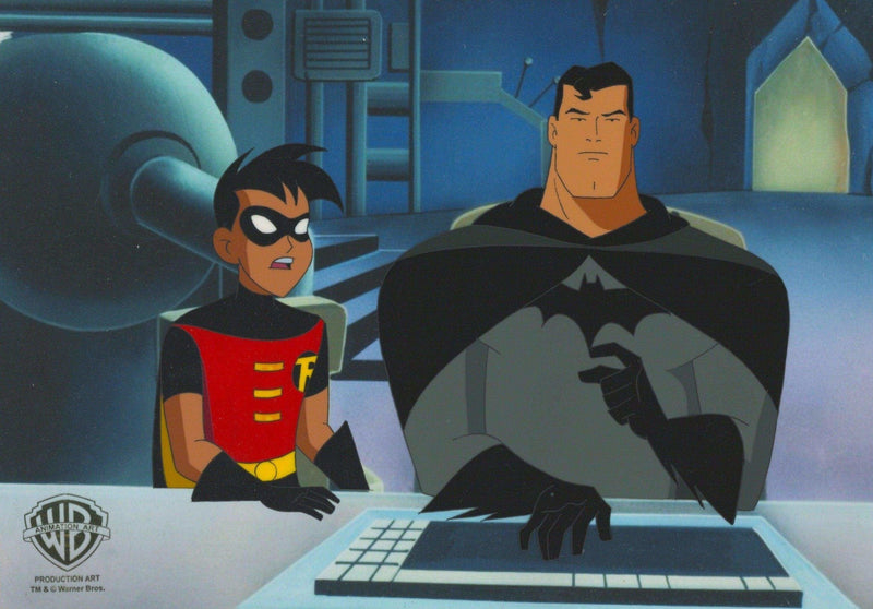 Superman the Animated Series Original Production Cel: Superbat and Robin - Choice Fine Art