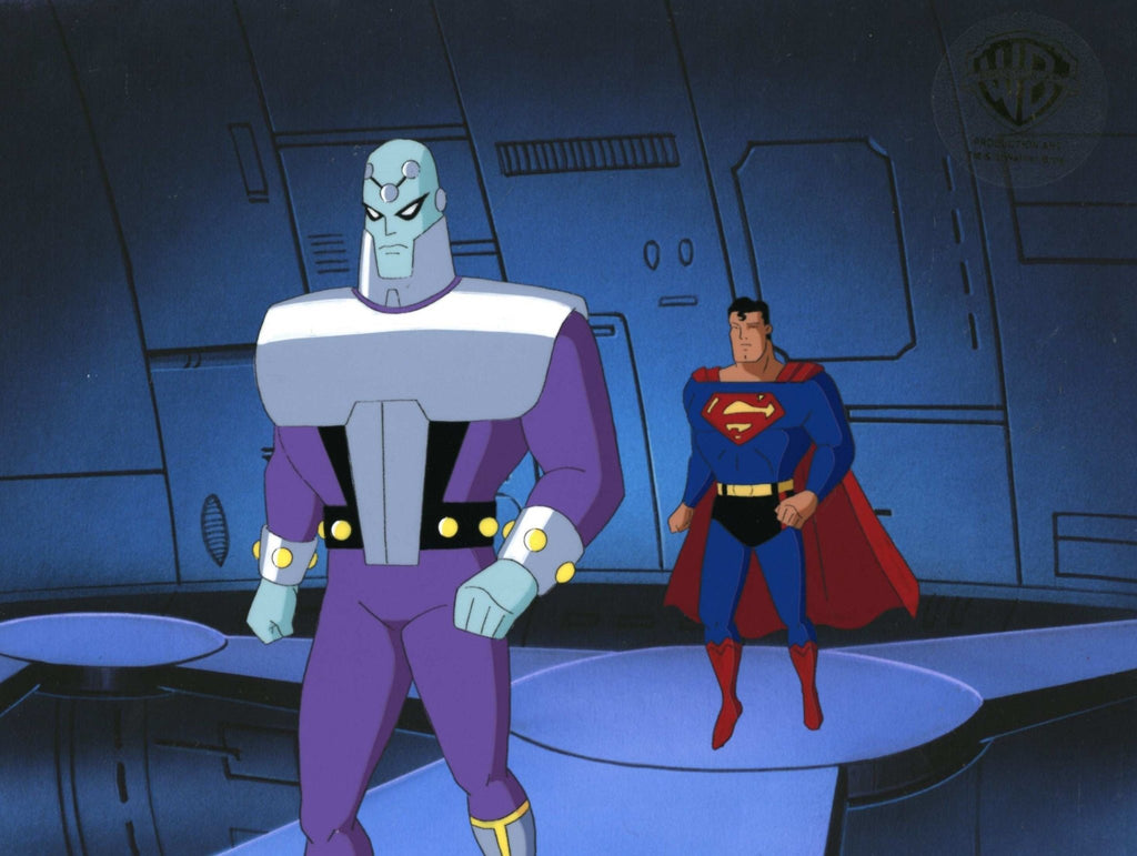 Superman the Animated Series Original Production Cel: Superman and Brainiac - Choice Fine Art