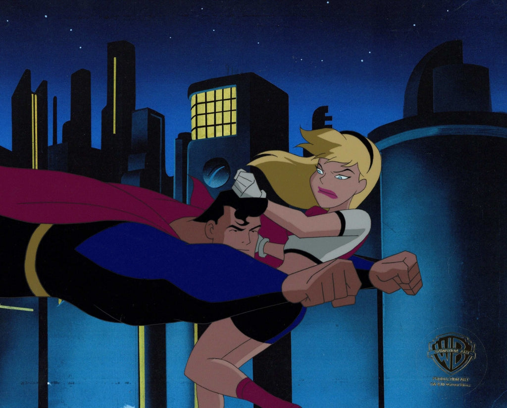 Superman the Animated Series Original Production Cel: Superman and Supergirl - Choice Fine Art