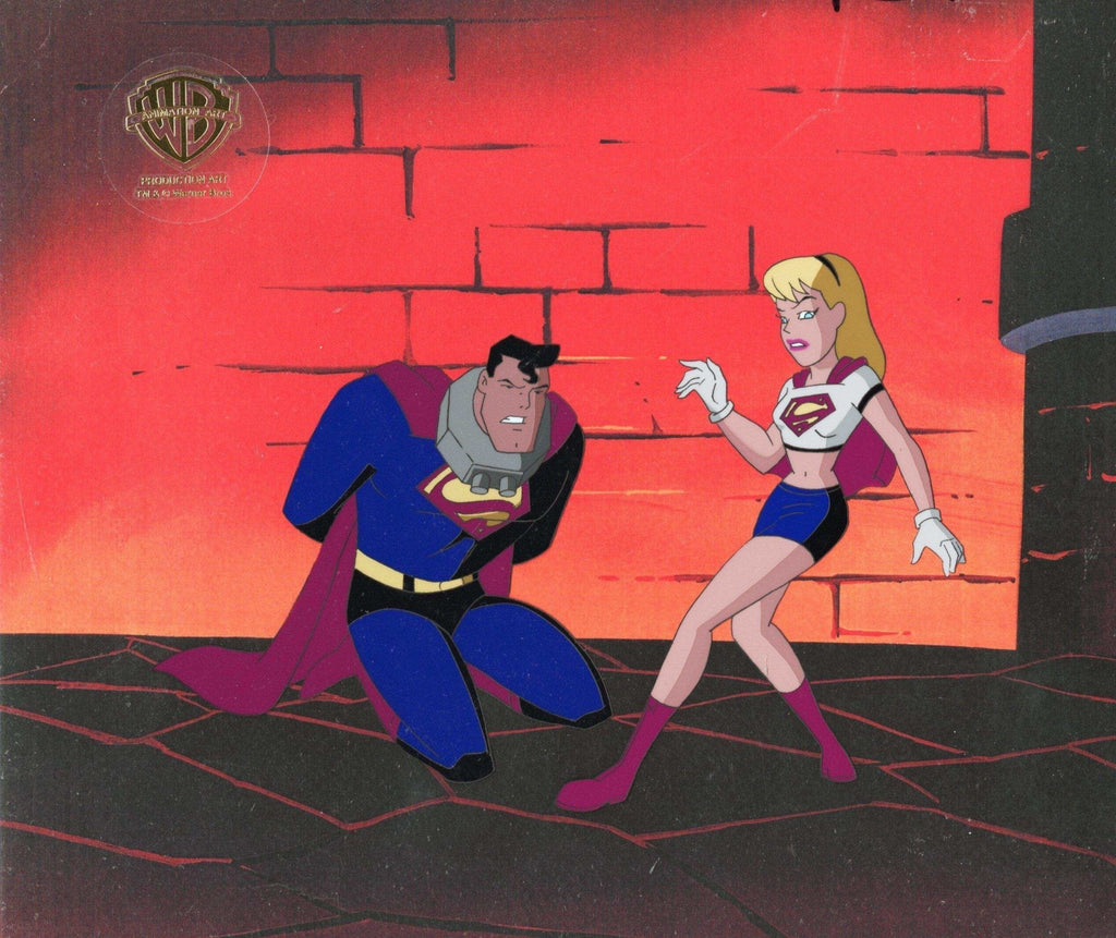 Superman the Animated Series Original Production Cel: Superman and Supergirl - Choice Fine Art