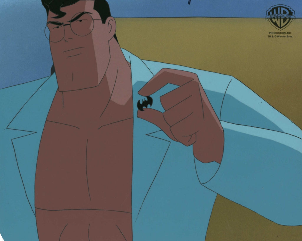 Superman the Animated Series Original Production Cel with Matching Drawing: Clark Kent - Choice Fine Art