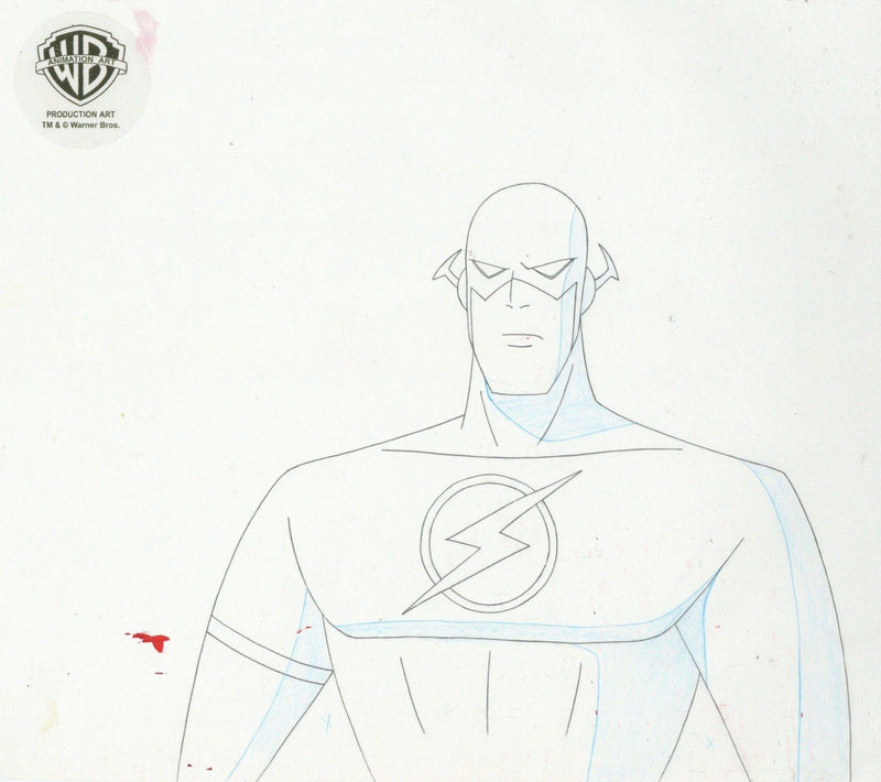 Superman the Animated Series Original Production Cel with Matching Drawing: Flash - Choice Fine Art