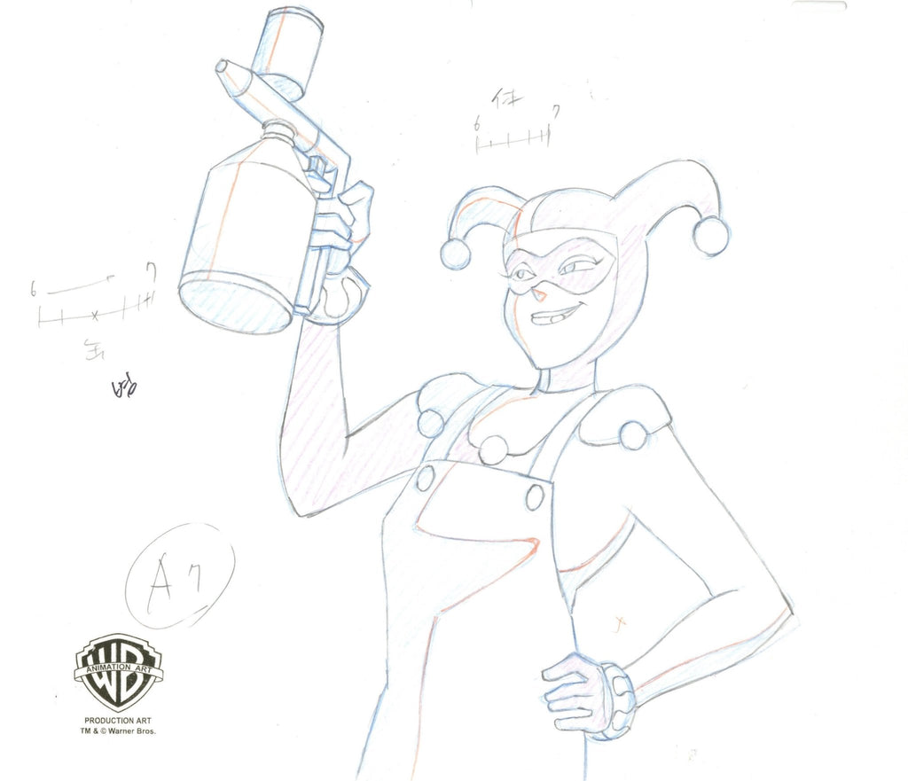Superman the Animated Series Original Production Drawing: Harley Quinn - Choice Fine Art