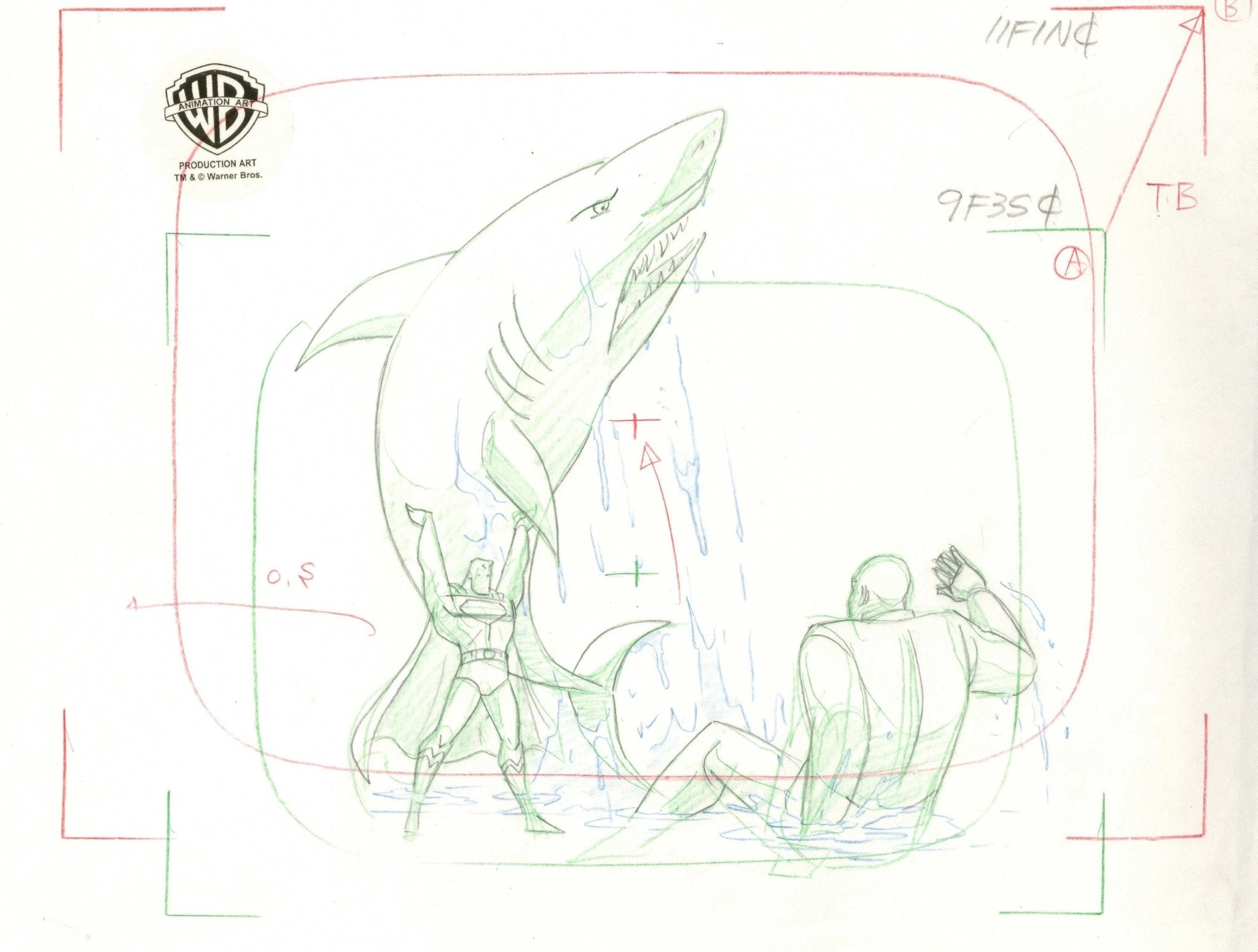 Drawing Lex Animation Superman The Animated Series Original Production Drawing: Superman and ...