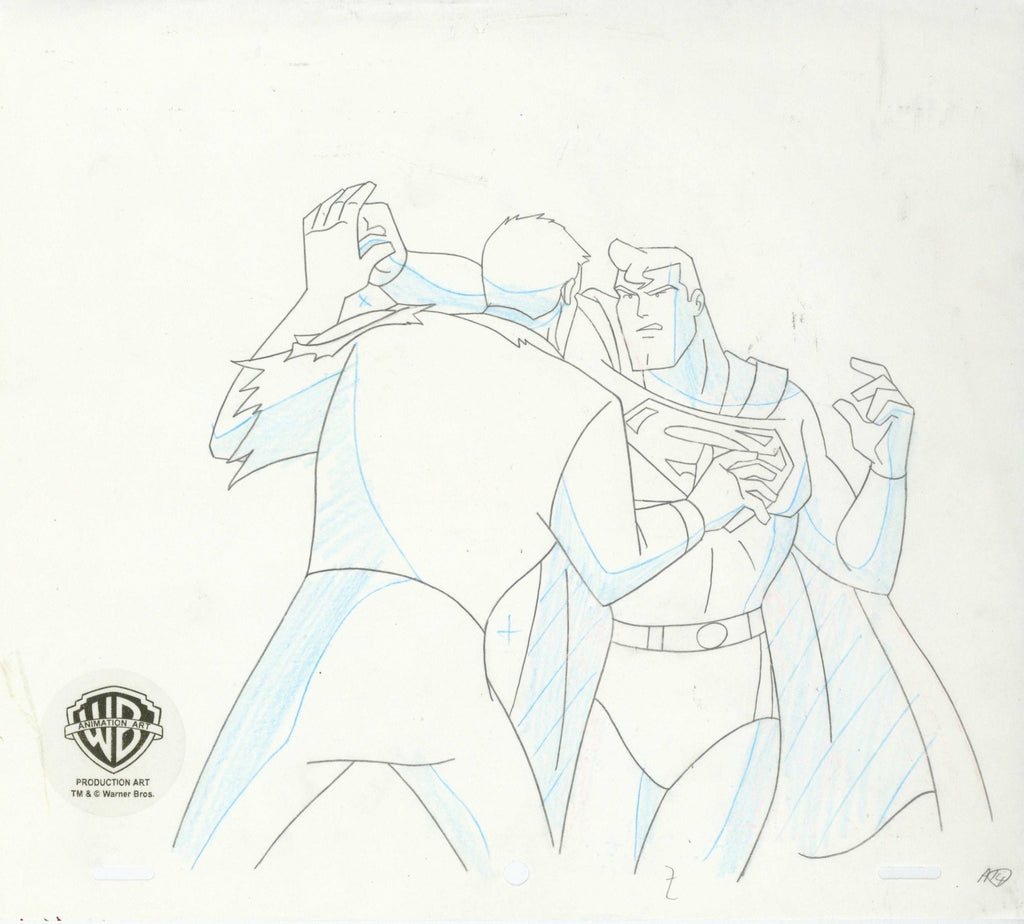 Superman the Animated Series Original Production Drawing: Superman and Metallo - Choice Fine Art