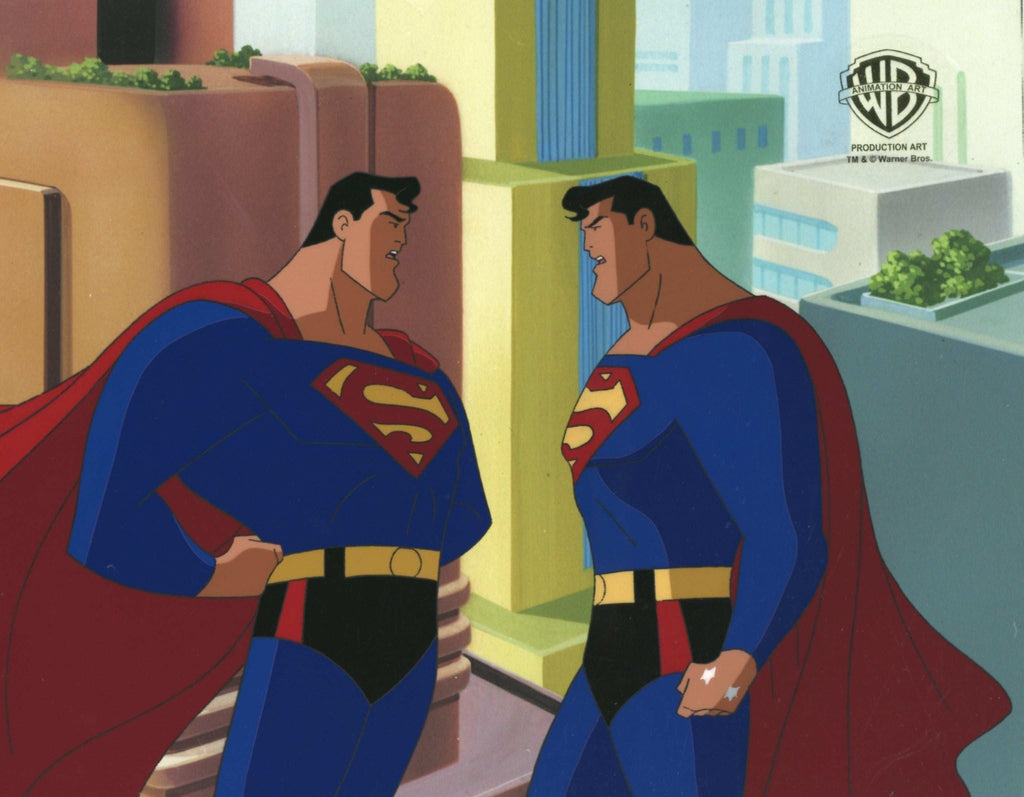 Superman the Animated Series Production Cel: Superman and Bizarro - Choice Fine Art