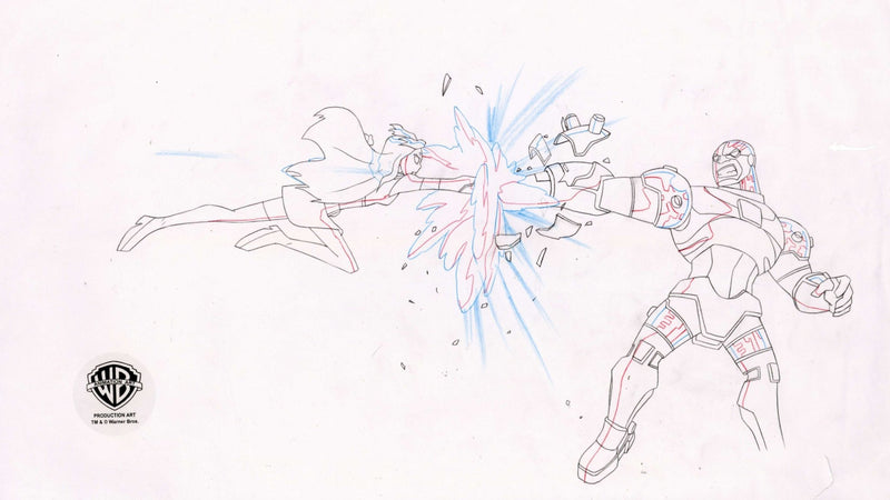 Teen Titans Original Production Drawing: Cyborg and Starfire - Choice Fine Art