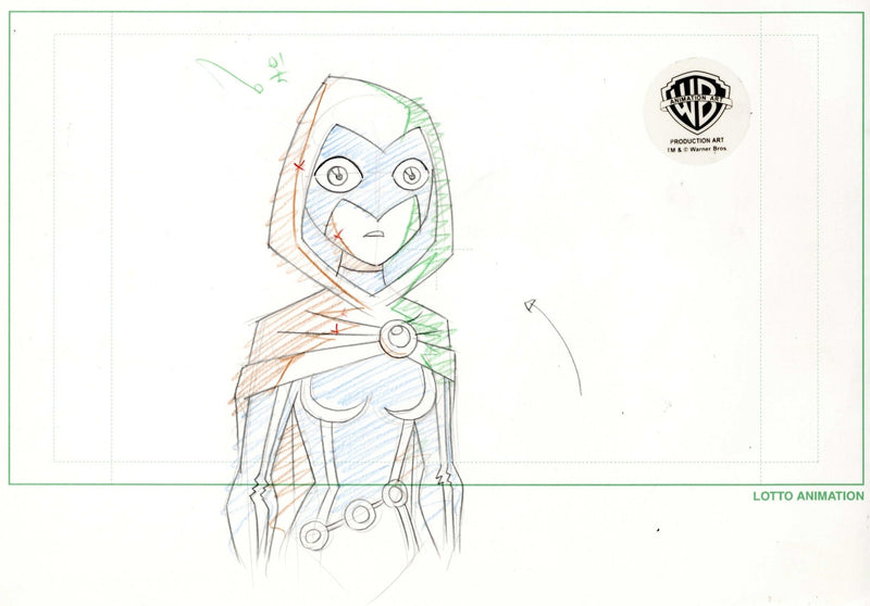Teen Titans Original Production Drawing: Raven - Choice Fine Art