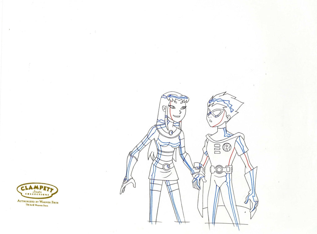 Teen Titans Original Production Drawing: Robin and Blackfire - Choice Fine Art