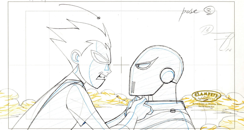 Teen Titans Original Production Layout Drawing: Robin and Slade - Choice Fine Art