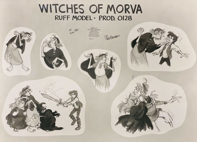 The Black Cauldron Original Production Model Sheet: Witches of Morva - Choice Fine Art