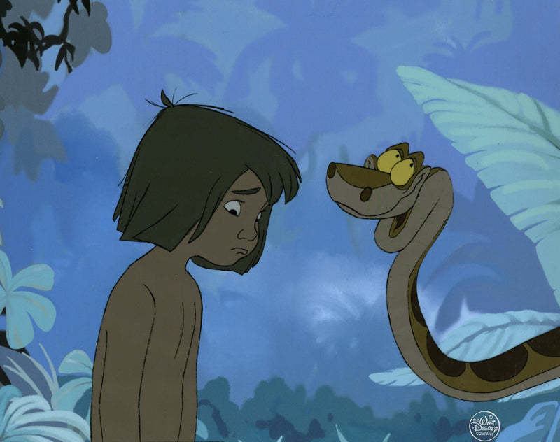 The Jungle Book Original Production Cel: Mowgli and Kaa - Choice Fine Art