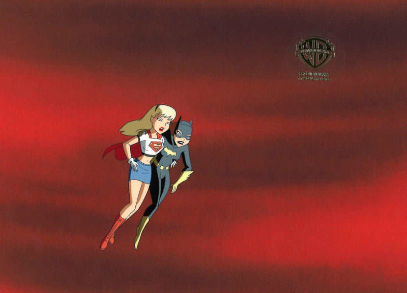The New Batman Adventures Original Production Cel: Batgirl and Supergirl - Choice Fine Art