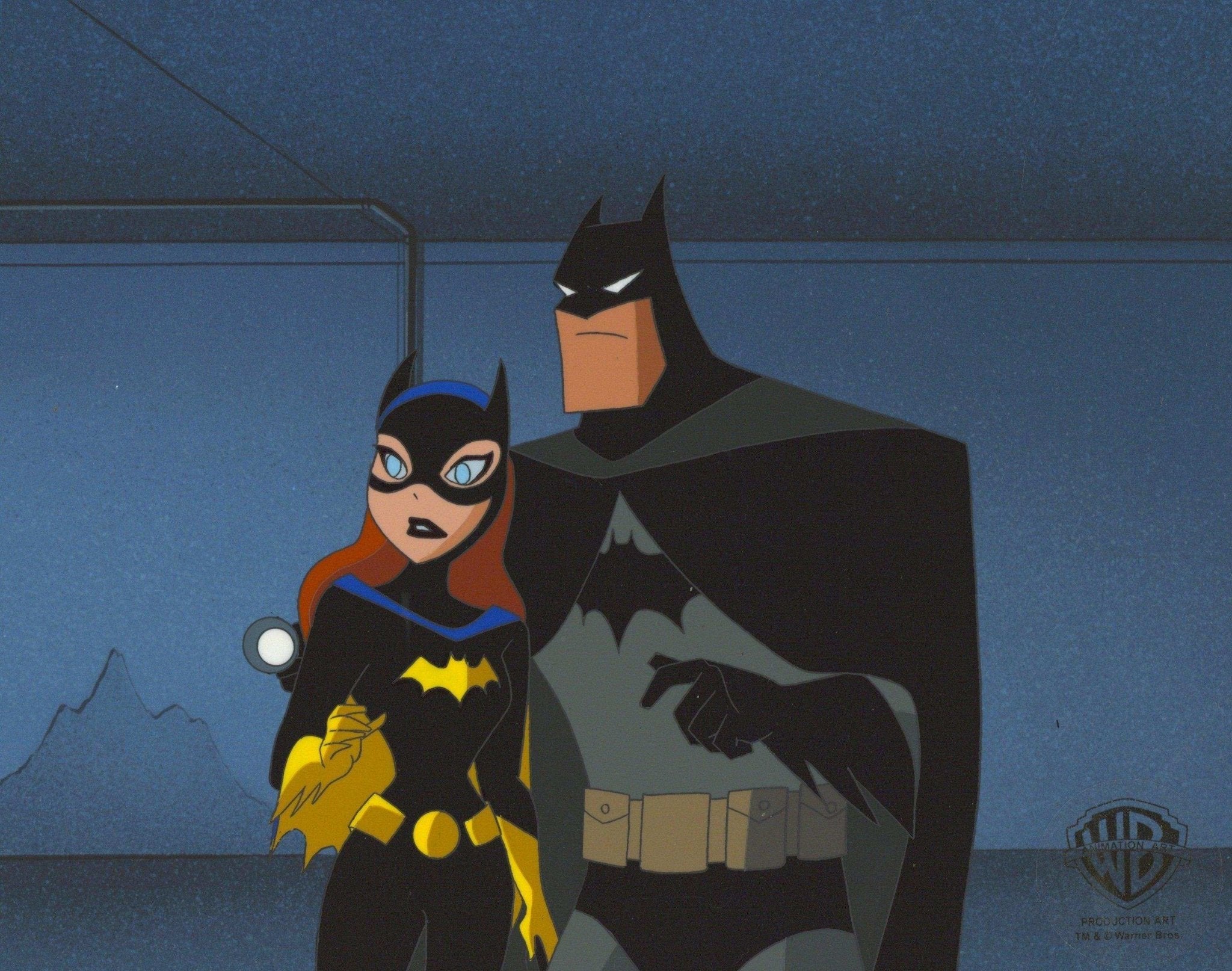 The New Batman Adventures Original Production Cel: Batman and Batgirl