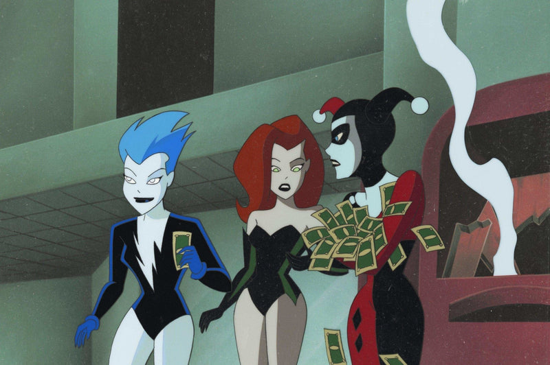 The New Batman Adventures Original Production Cel: Harley, Ivy and Liv ...