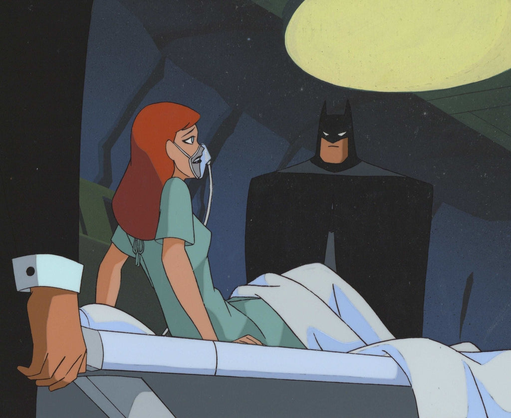 The New Batman Adventures Original Production Cel on Original Background: Barbara Gordon and Batman - Choice Fine Art