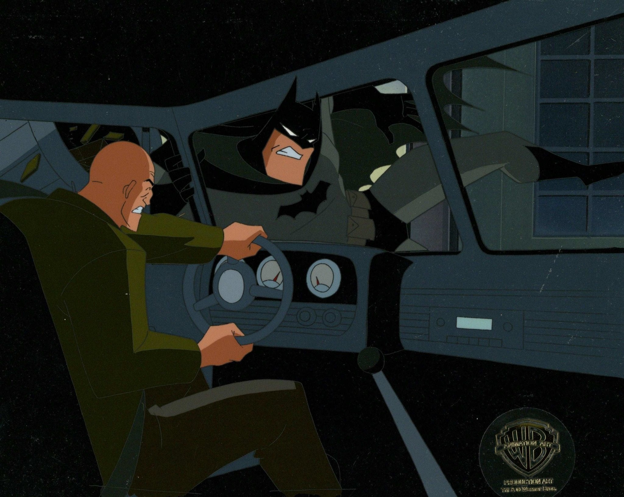 The New Batman Adventures Original Production Cel: Batmobile and