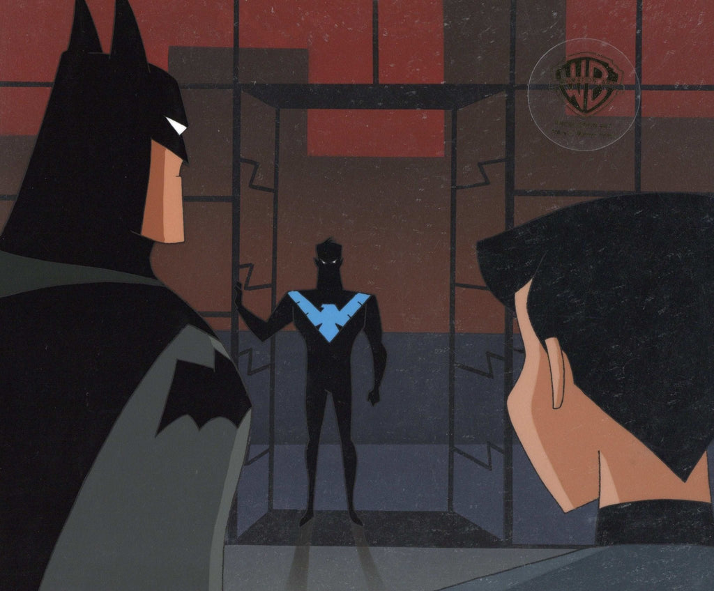 The New Batman Adventures Original Production Cel on Original Background: Batman, Nightwing, Selina Kyle - Choice Fine Art