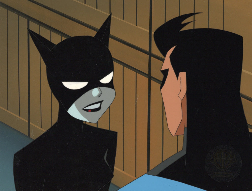 The New Batman Adventures Original Production Cel on Original Background: Catwoman and Nightwing - Choice Fine Art