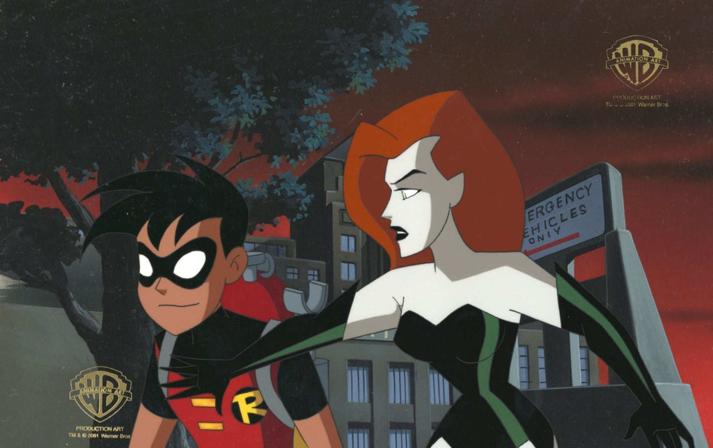 The New Batman Adventures Original Production Cel on Original Background: Robin and Poison Ivy - Choice Fine Art