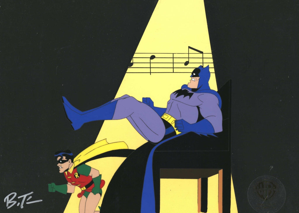 The New Batman Adventures Original Production Cel on Original Background Signed By Bruce Timm: Batman and Robin - Choice Fine Art