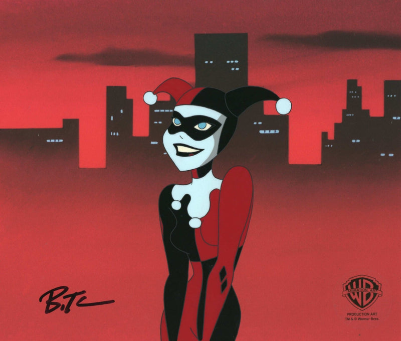 The New Batman Adventures Original Production Cel Signed by Bruce Timm: Harley Quinn - Choice Fine Art