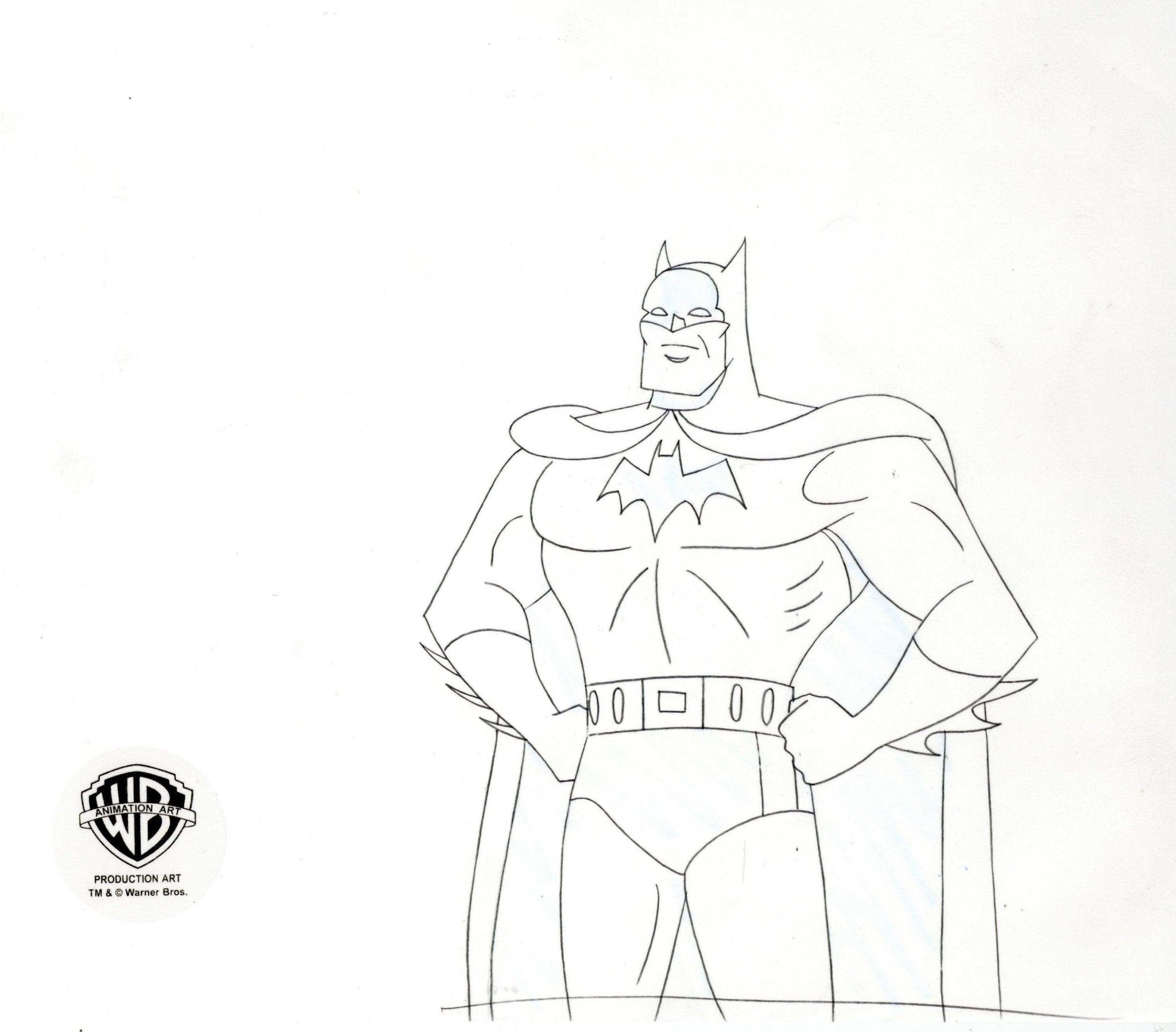 The New Batman Adventures Original Production Cel With Matching Drawin ...
