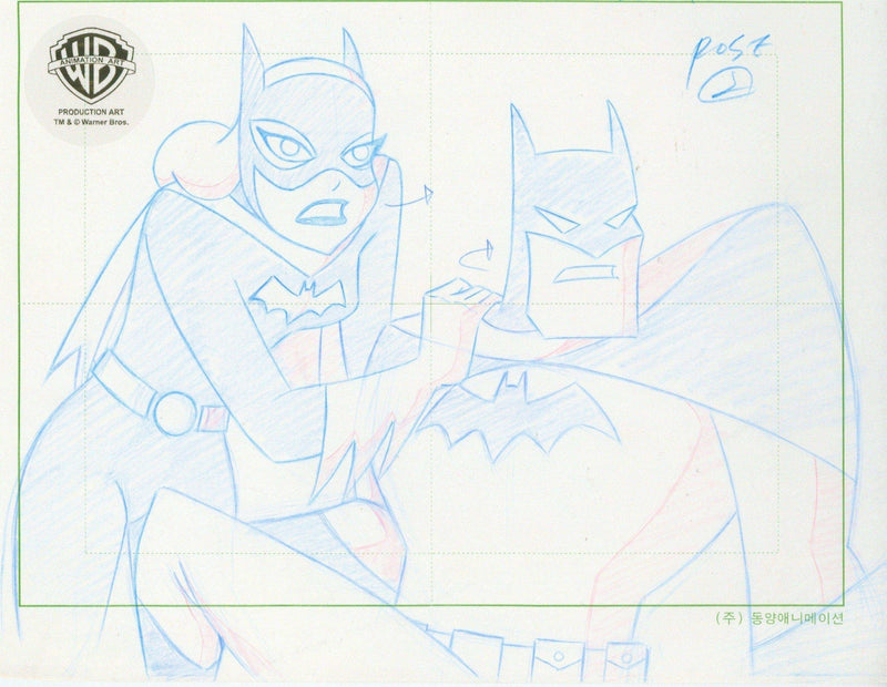The New Batman Adventures Original Production Drawing: Batgirl and Batman - Choice Fine Art