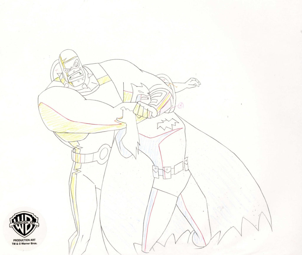 The New Batman Adventures Original Production Drawing: Batman and Bane - Choice Fine Art