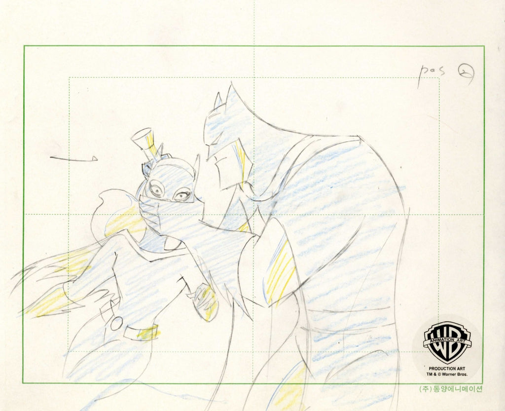 The New Batman Adventures Original Production Drawing: Batman and Batgirl - Choice Fine Art