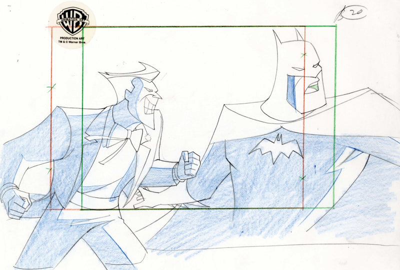 The New Batman Adventures Original Production Drawing: Batman and Joker - Choice Fine Art