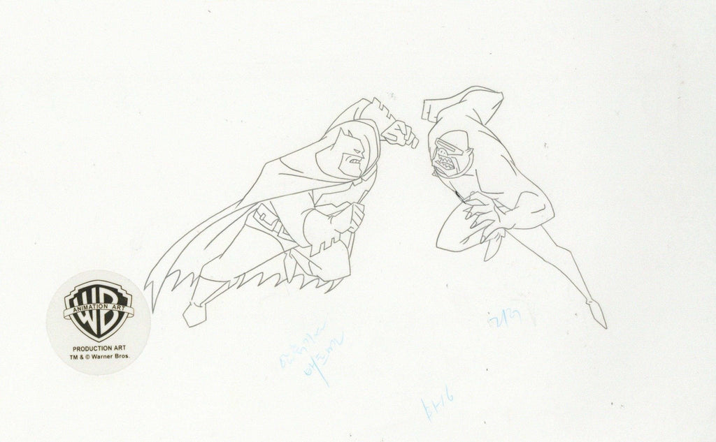 The New Batman Adventures Original Production Drawing: Batman and Mutant Leader - Choice Fine Art