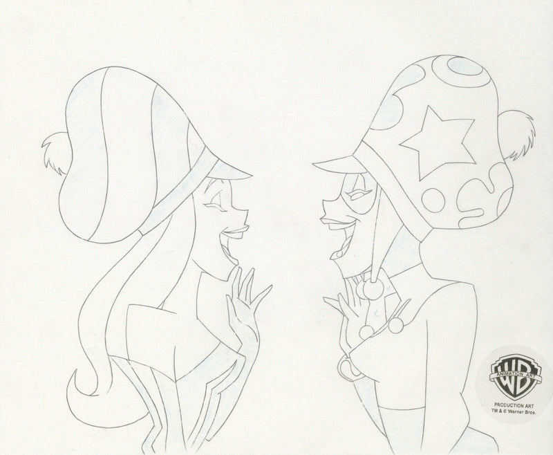 The New Batman Adventures Original Production Drawing: Poison Ivy and Harley Quinn - Choice Fine Art