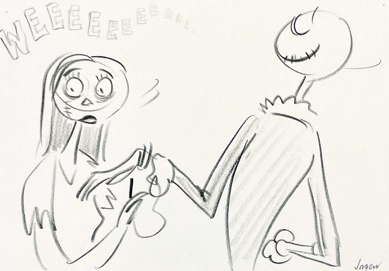 The Nightmare Before Christmas, Original Storyboard: Jack Skellington and Sally - Choice Fine Art