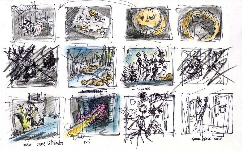 The Nightmare Before Christmas Storyboard Drawing - Choice Fine Art