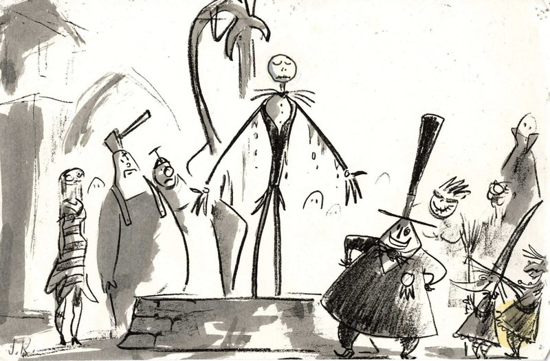 The Nightmare Before Christmas Storyboard Drawing: Jack Skellington - Choice Fine Art