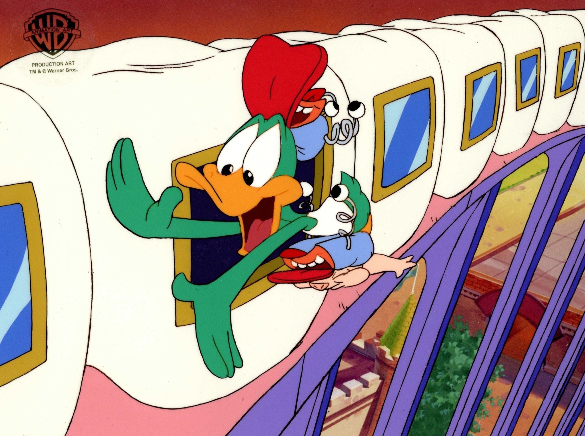 Tiny Toon Adventures Original Production Cel: Plucky Duck and