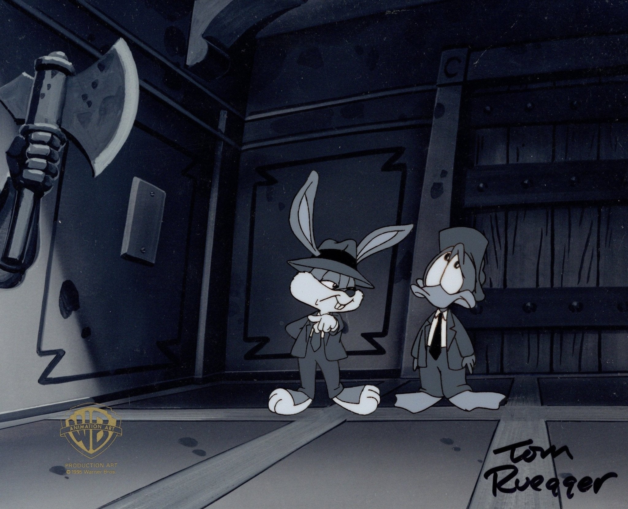 Tom Ruegger Productions Tiny Toon Adventures Original Production Cel Signed by Tom Ruegger: Bu ...