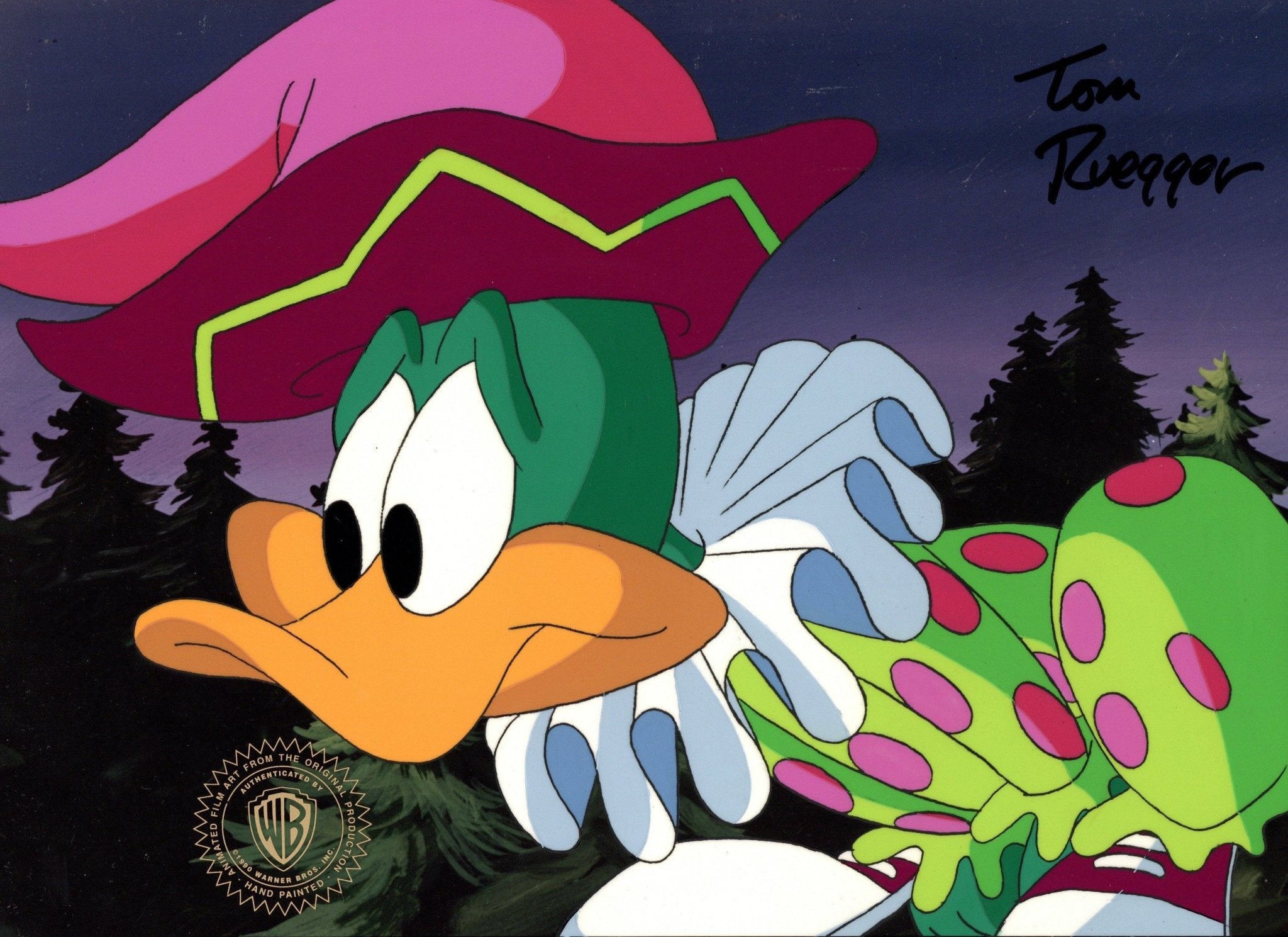 Tom Ruegger Cartoon Tiny Toon Adventures Original Production Cel Signed by Tom Ruegger: Pl ...