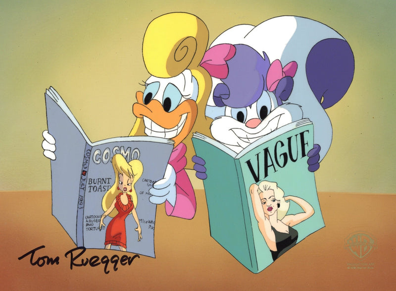 Tom Ruegger Productions Tiny Toon Adventures Original Production Cel Signed by Tom Ruegger: Sh ...