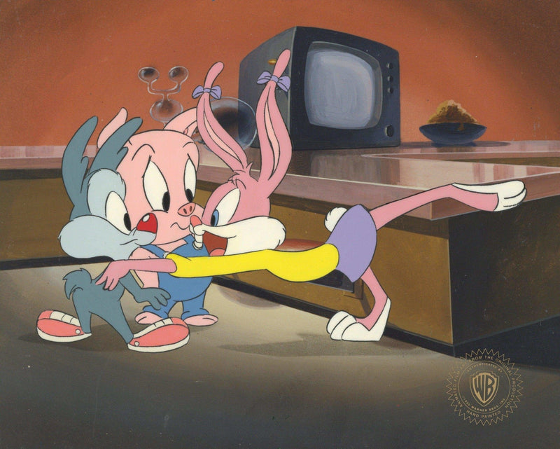 Tiny Toons Original Production Cel: Babs Bunny, Calamity, and Hamton J. Pig - Choice Fine Art