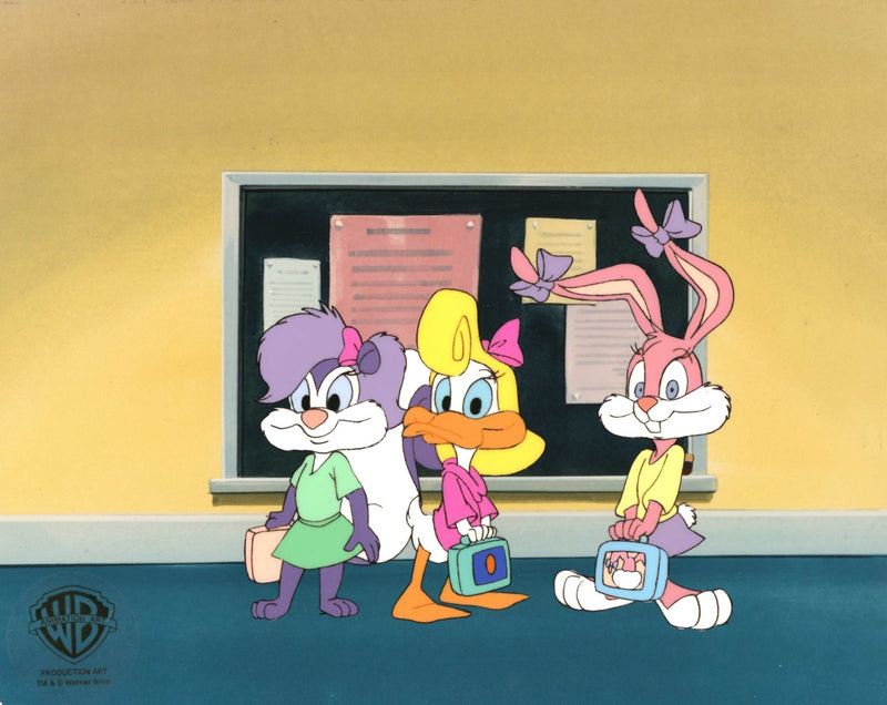 Tiny Toons Original Production Cel: Babs Bunny, Fifi La Flume, and Shirley Loon - Choice Fine Art