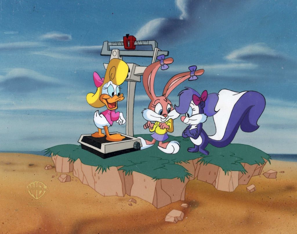 Tiny Toons Original Production Cel: Babs Bunny, Shirley the Loon and Fifi La Fume - Choice Fine Art