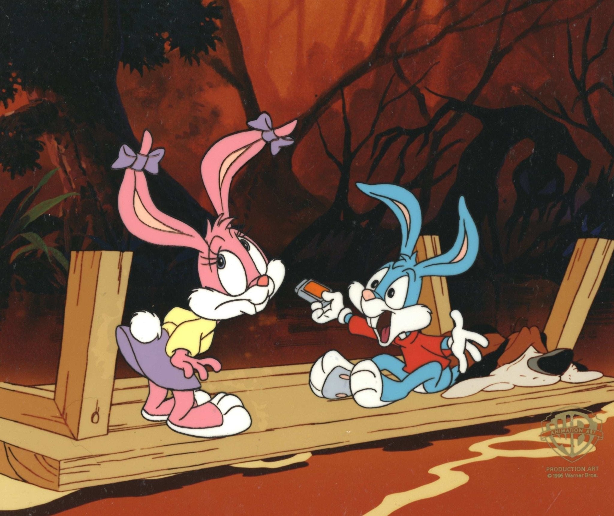 Buster Babs Tiny Toons Original Production Cel: Buster and Babs – Choice Fine Art