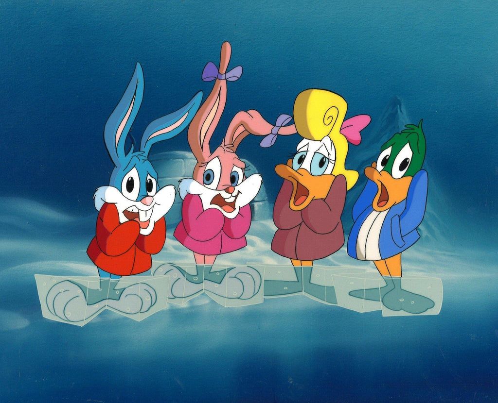 Tiny Toons Original Production Cel: Buster, Babs, Shirley and Plucky Duck - Choice Fine Art